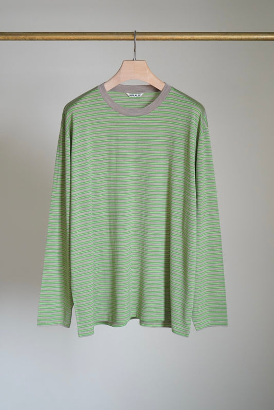 SOFT SMOOTH WOOL STRIPE JERSEY L/S TEE