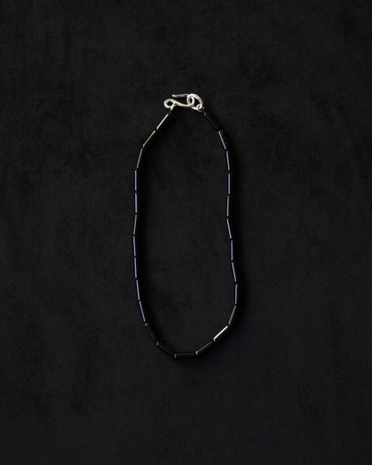 SMALL TUBE ONYX NECKLACE