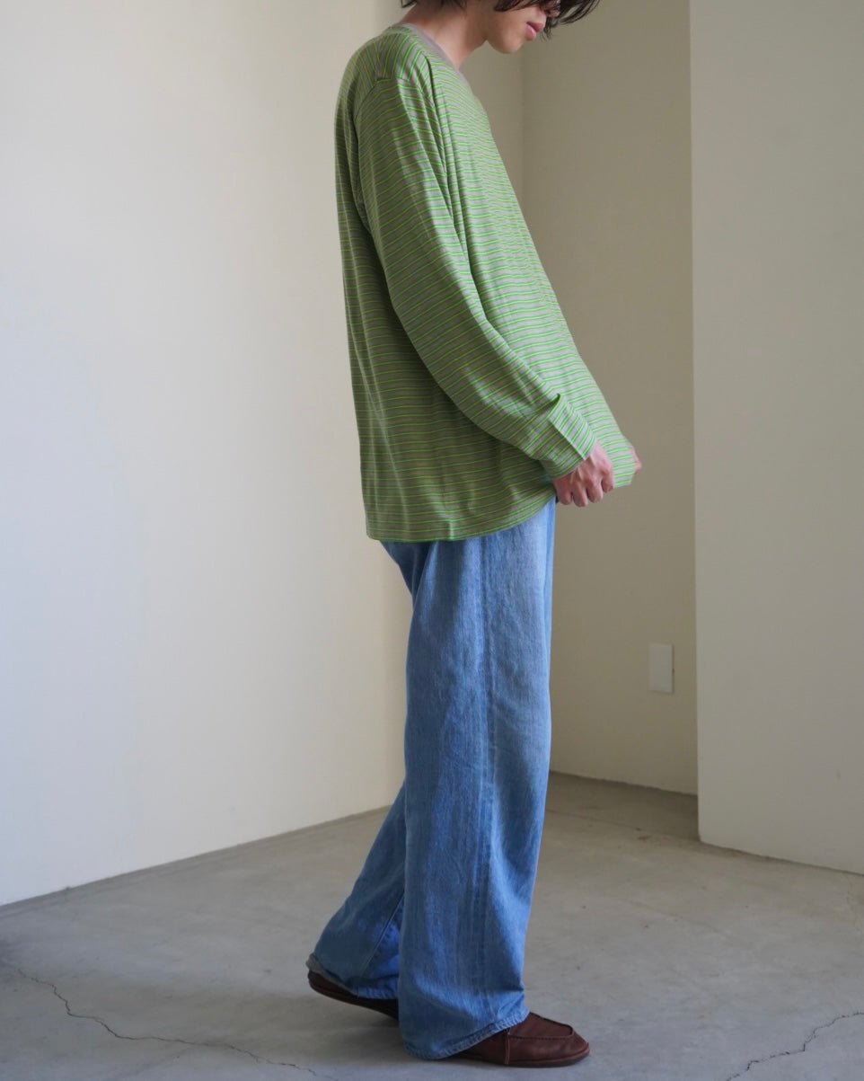 SOFT SMOOTH WOOL STRIPE JERSEY L/S TEE