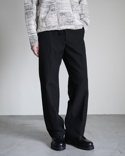 WOOL COTTON LINEN OX DRAWSTRING PANTS
