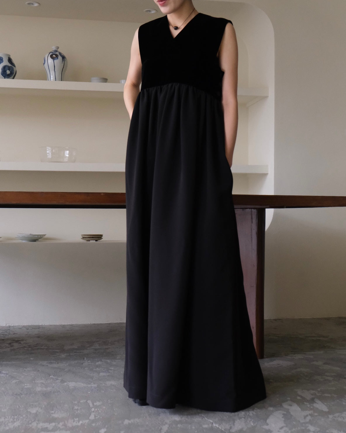VELVET MAXI DRESS