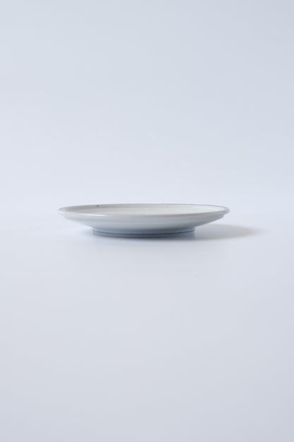 白磁５寸リム皿(青)