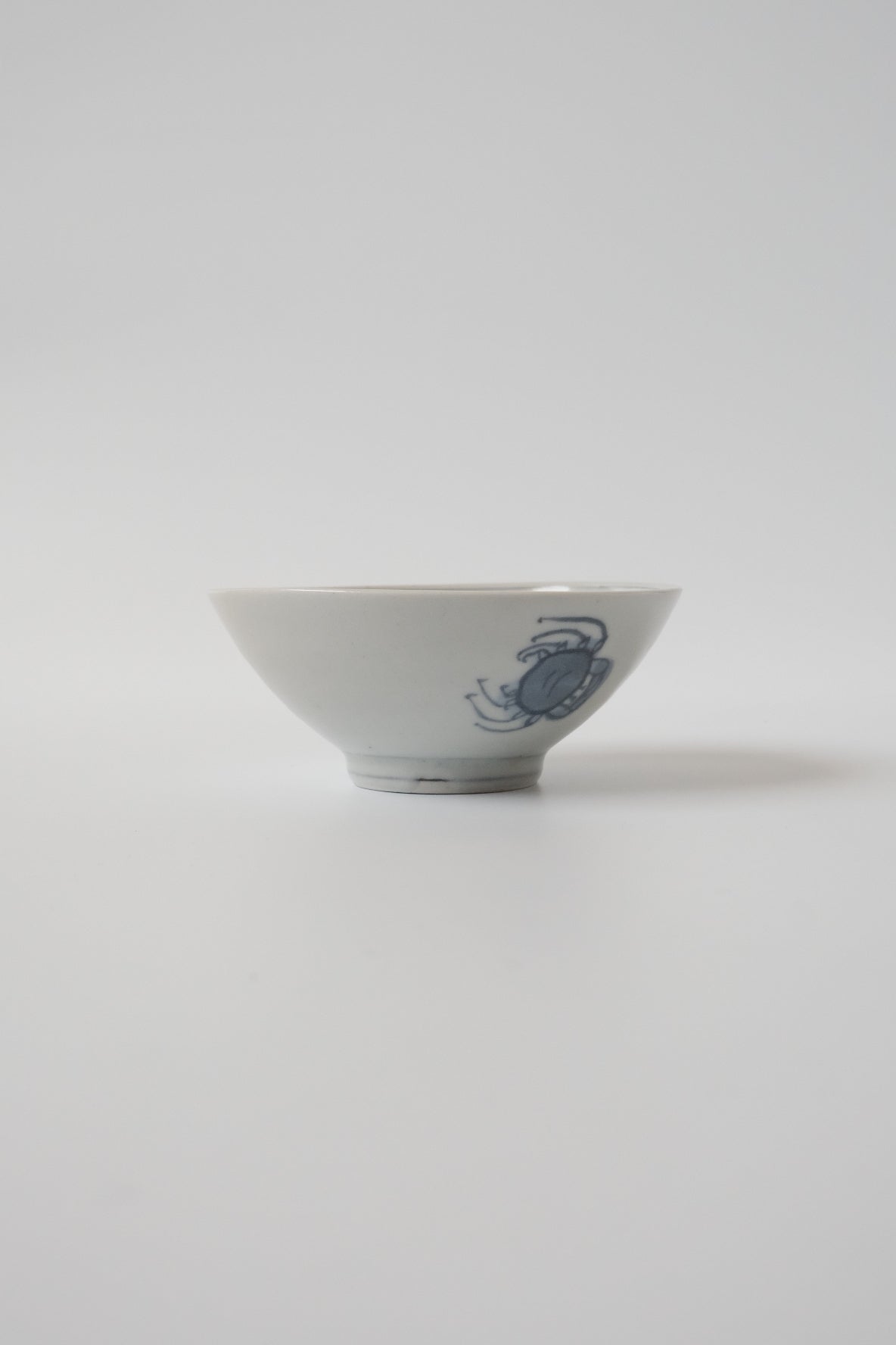 染付蟹ご飯茶碗