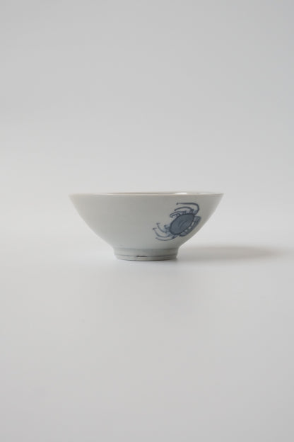 染付蟹ご飯茶碗