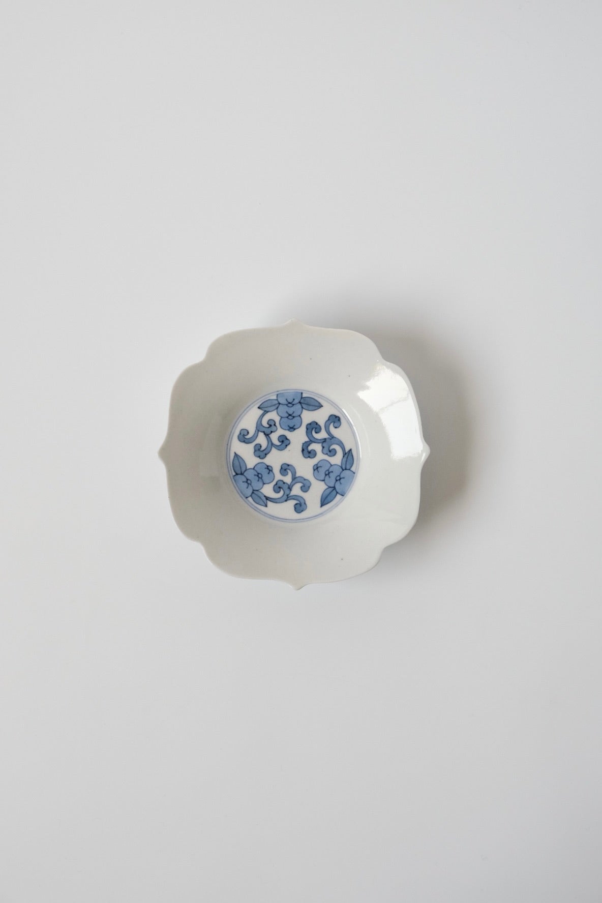染付橘稜花5寸皿