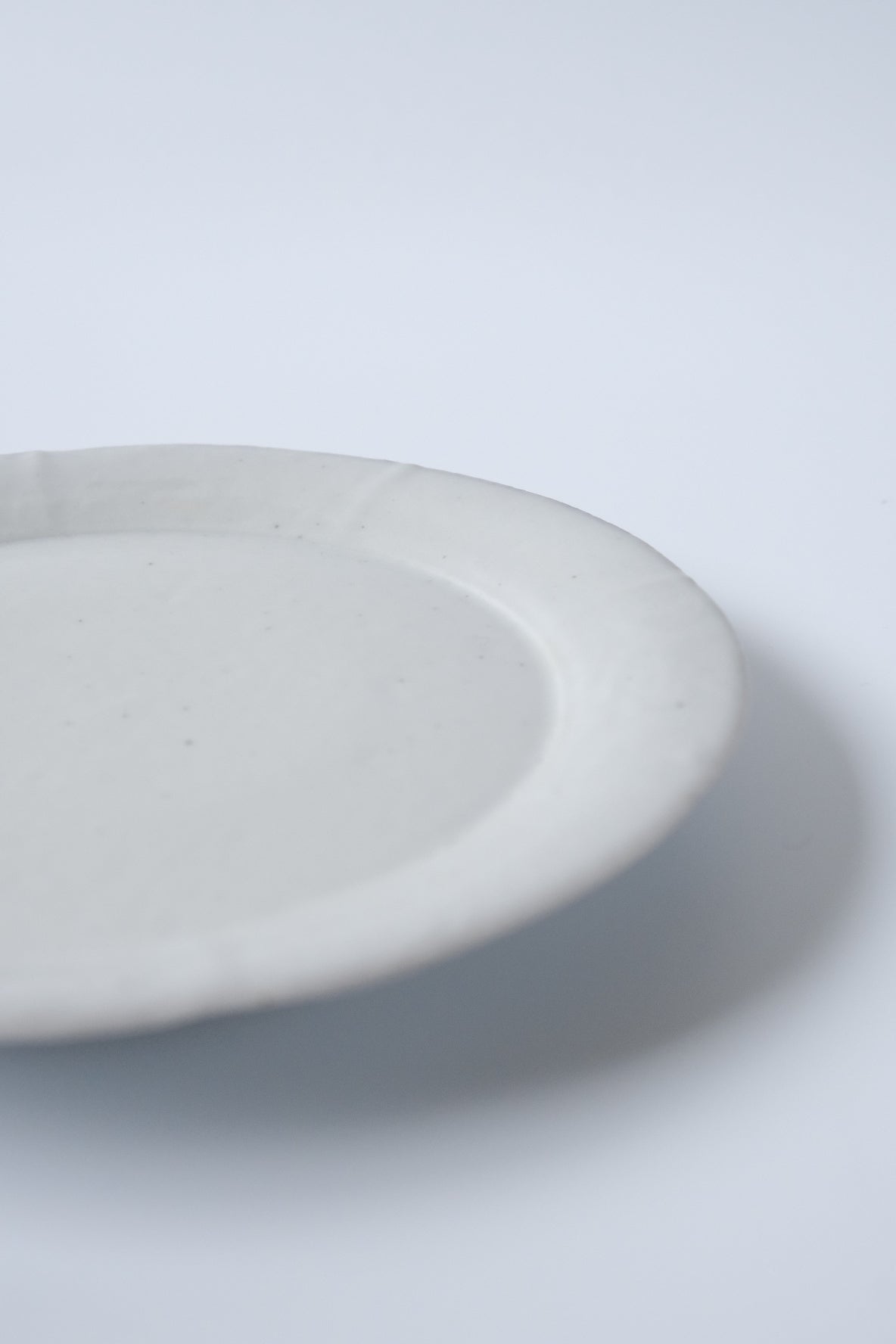 白磁草花型打6寸輪花皿