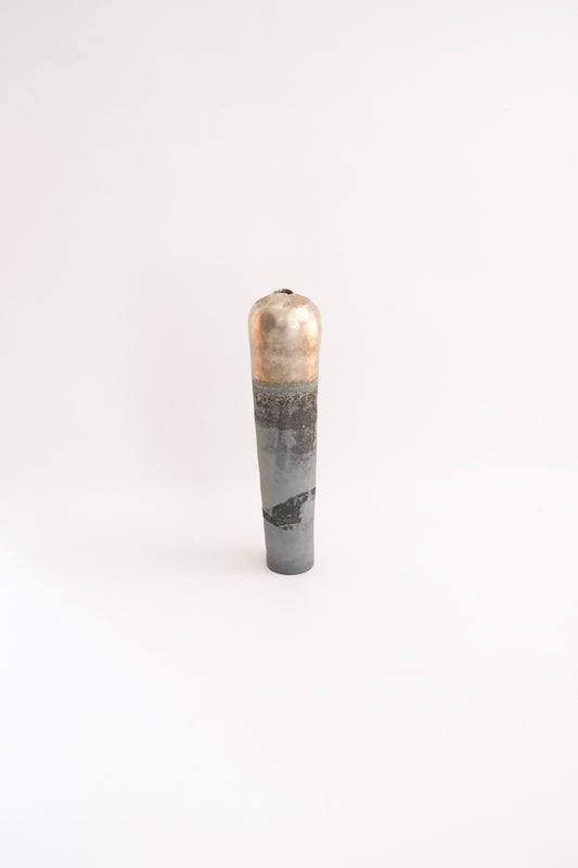 炭化銀彩花入 (花入)