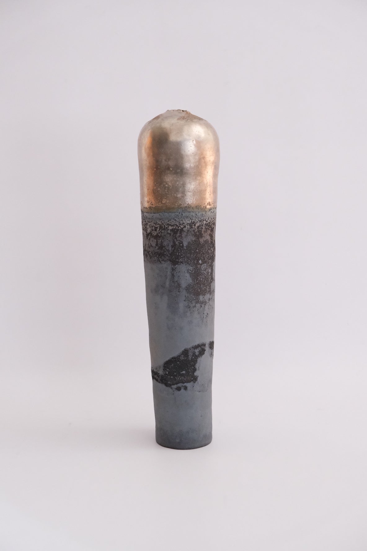 炭化銀彩花入 (花入)