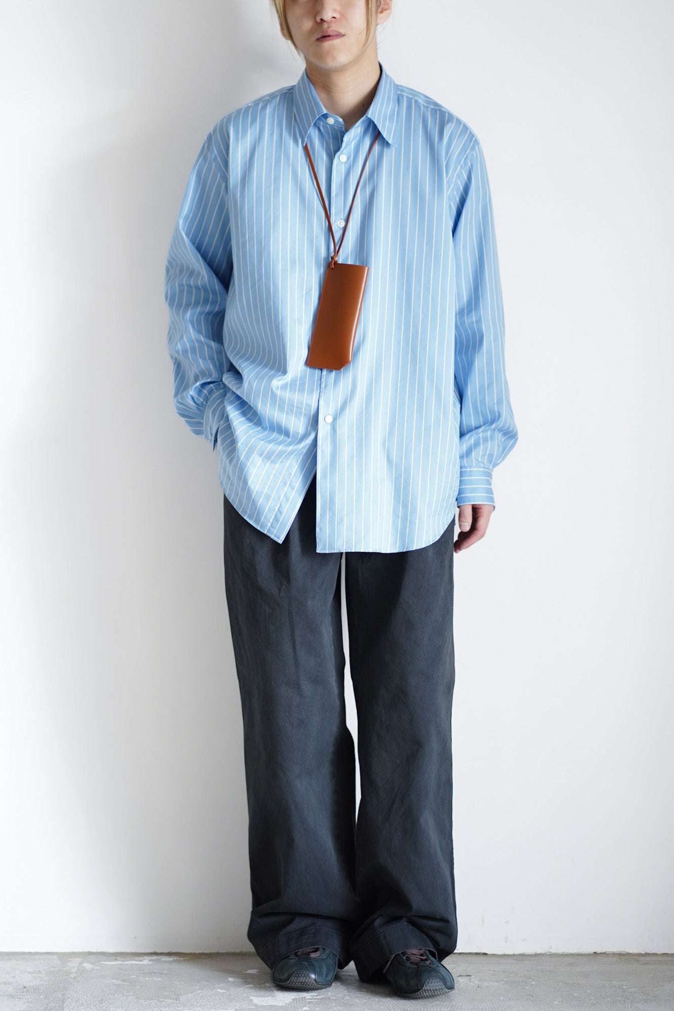 COTTON SILK STRIPE SHIRT