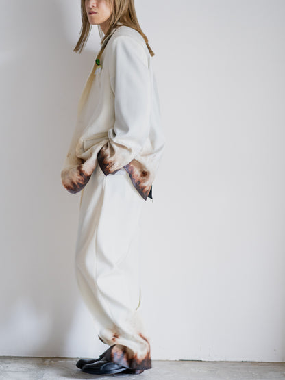 MUD-HAND-PAINTED TAILORED TROUSER