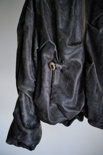 DEFLATED BALLOON LEATHER JACKET