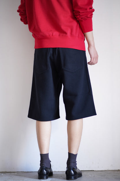 SILK NEP DENIM 5P WIDE SHORTS