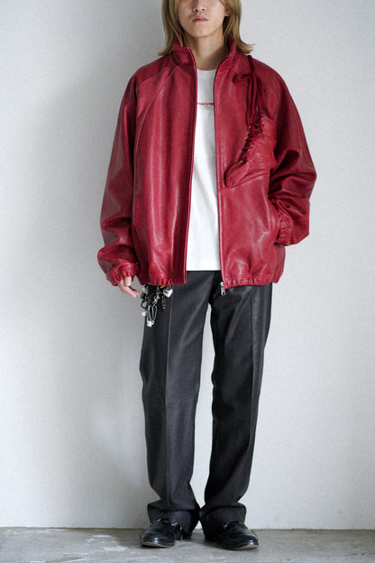 BASKETBALL SHOE POCKET LEATHER JACKET