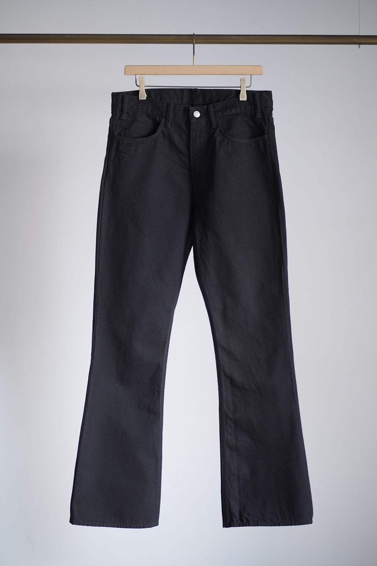 071 BLK FLARE DENIM PANTS/FLARE