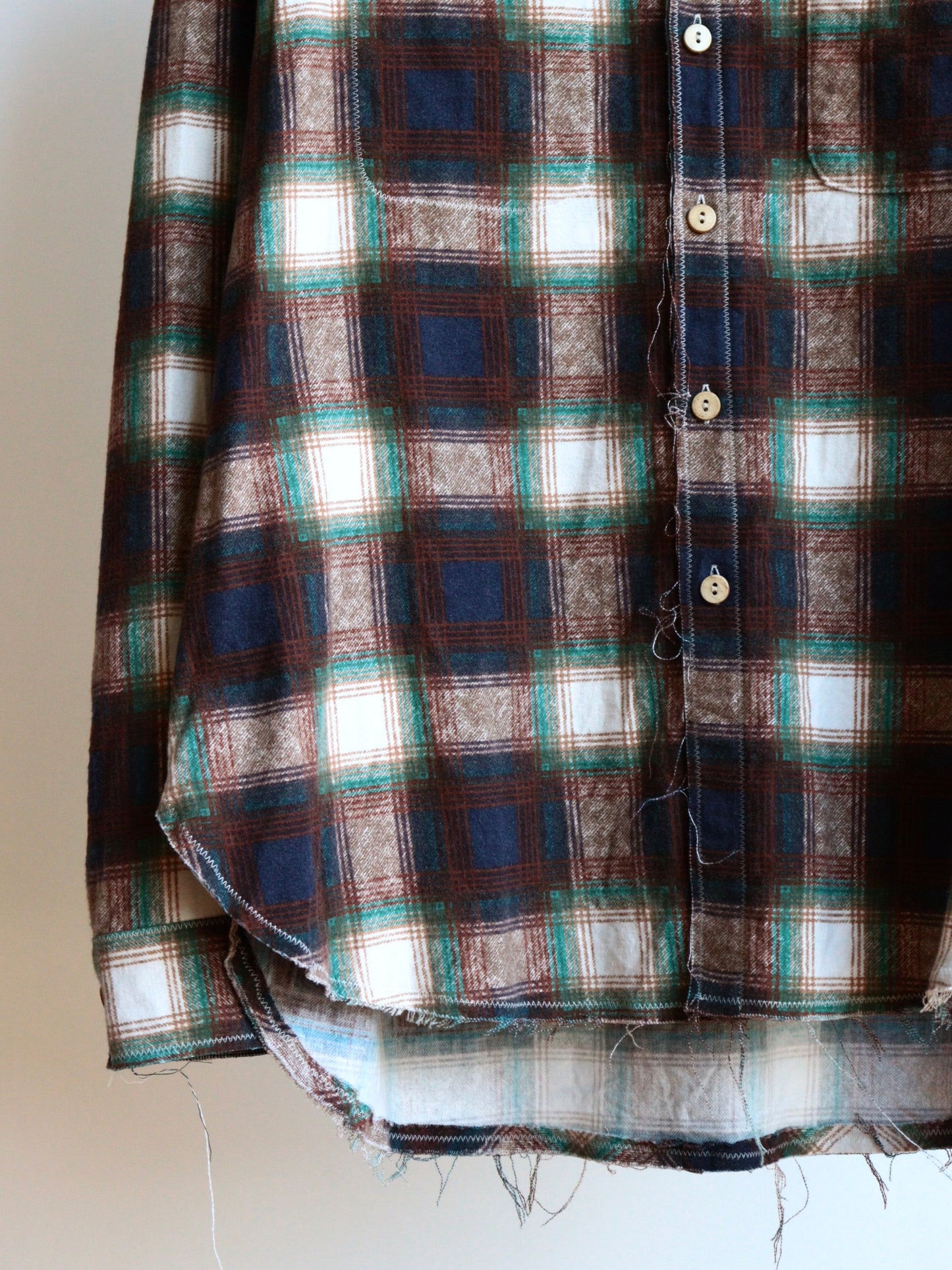 cut off collar work shirt