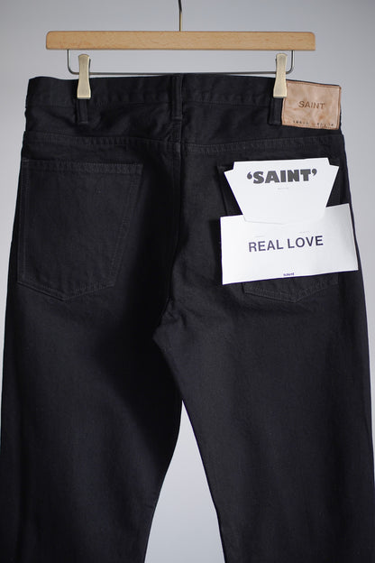 071 BLK FLARE DENIM PANTS/FLARE
