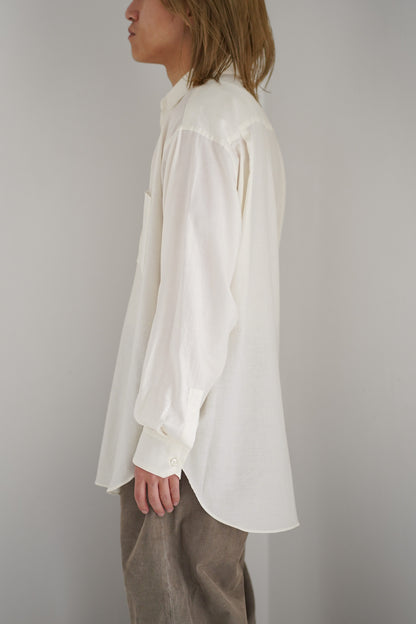 COTTON SILK OVERSIZED LS SHIRT