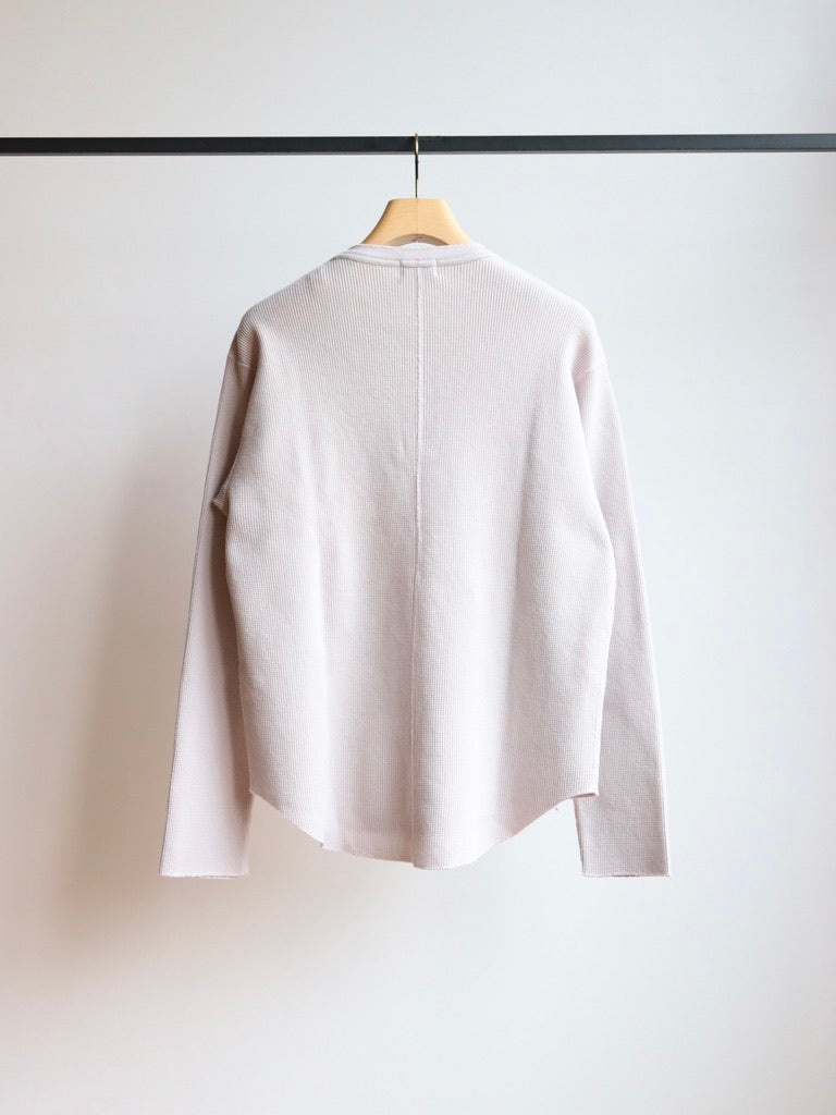 US2536 / LONG SLEEVE HENRY NECK WAFFLE T-SHIRT