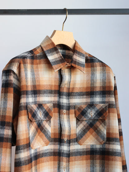 US2583 / LONG SLEEVE WOOL CHECK SHIRT