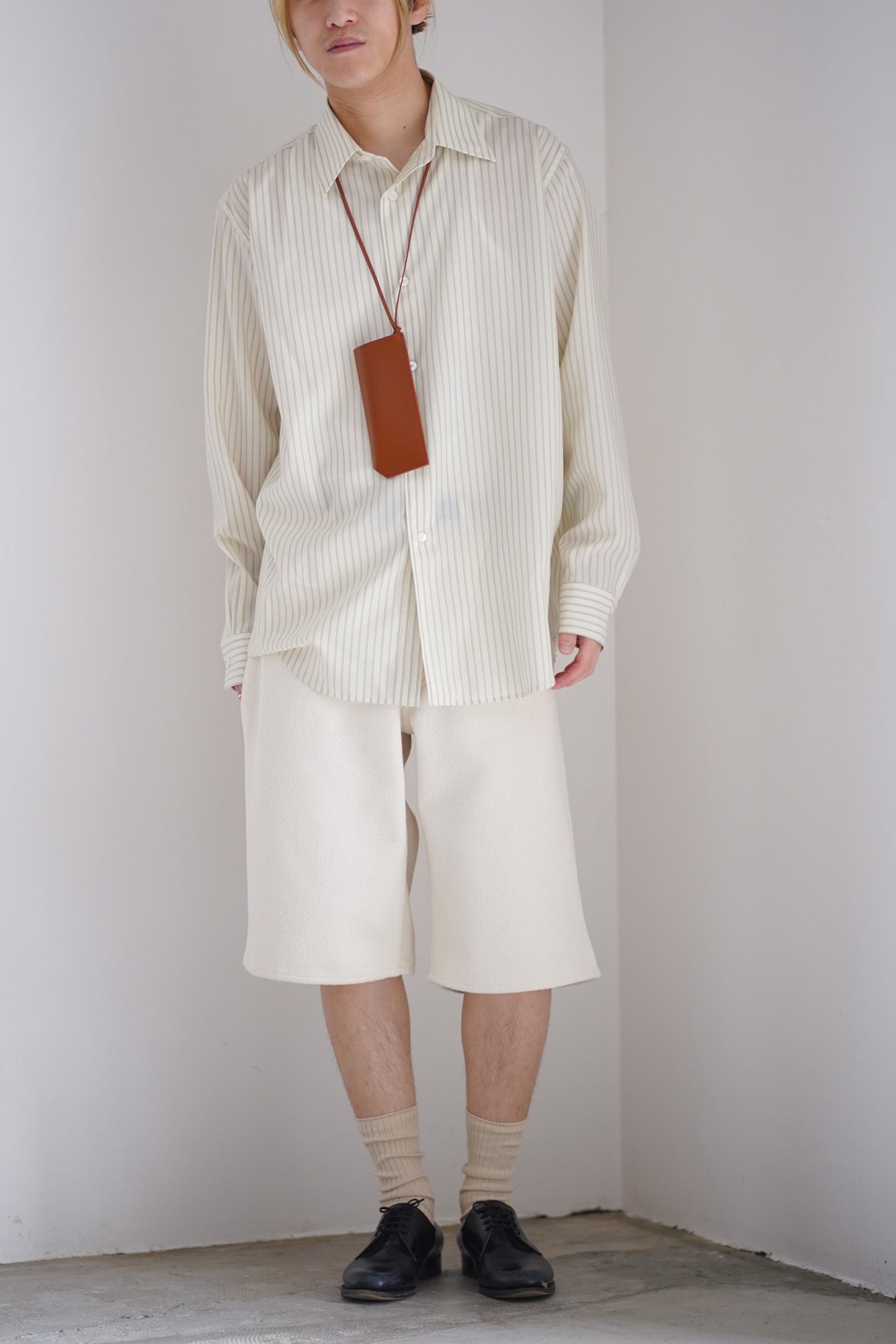 SUPER FINE WOOL STRIPE SHIRT