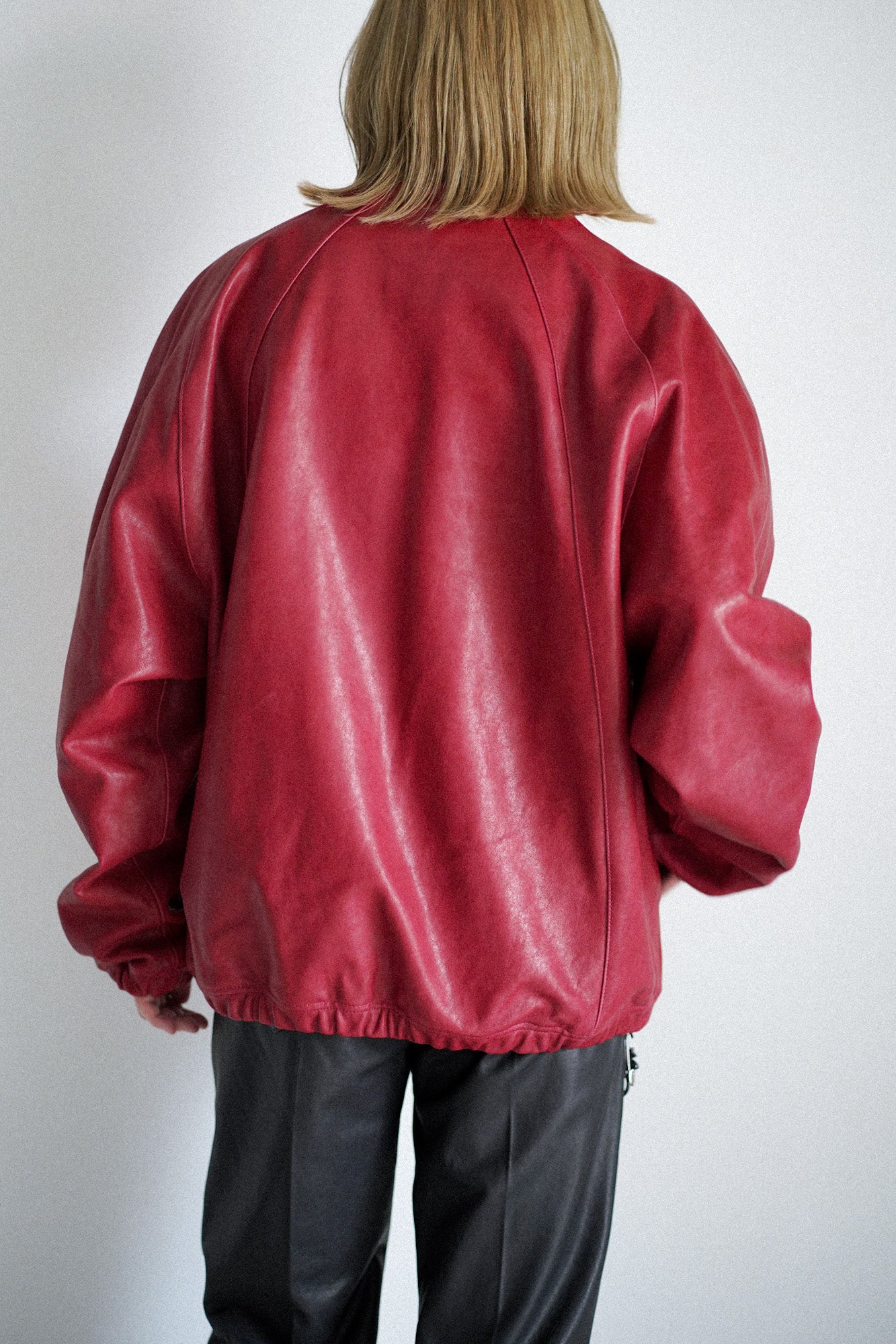 BASKETBALL SHOE POCKET LEATHER JACKET