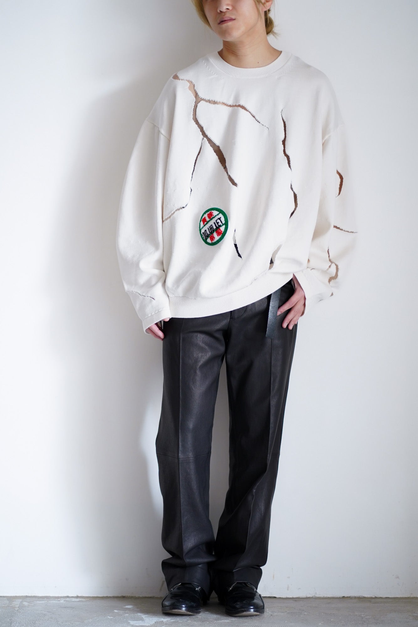 CRACKED EGG KNIT PULLOVER
