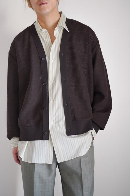 SLUB COTTON KNIT CARDIGAN