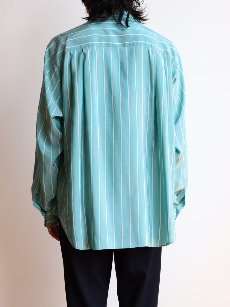 SHIRT138 ALF SILK Green stripe