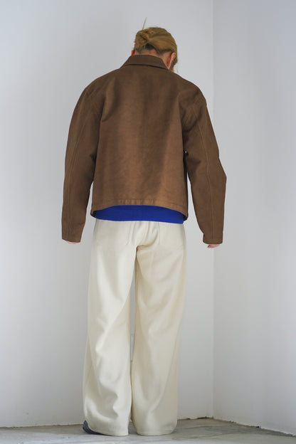 GARMENT-DYED ORGANIC COTTON HEAVY TWILL SHORT WORK JACKET