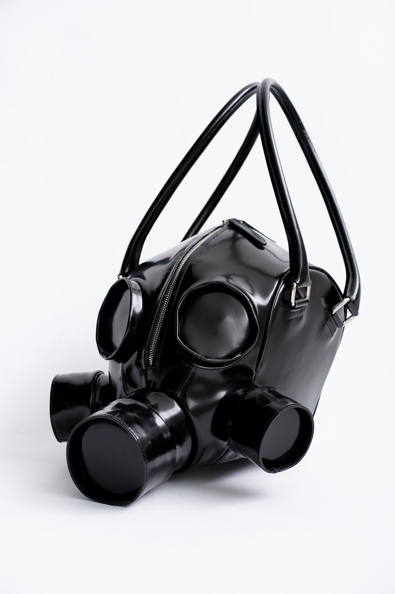 GAS MASK LEATHER HANDBAG
