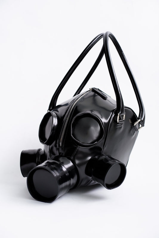 GAS MASK LEATHER HANDBAG