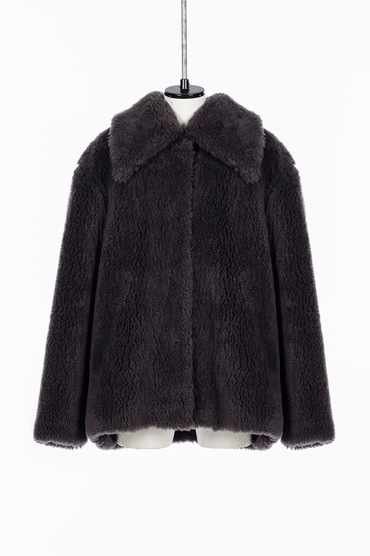 WOOL BOA WIDE COLLAR COAT