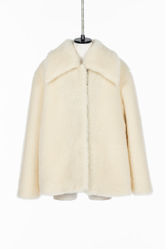 WOOL BOA WIDE COLLAR COAT