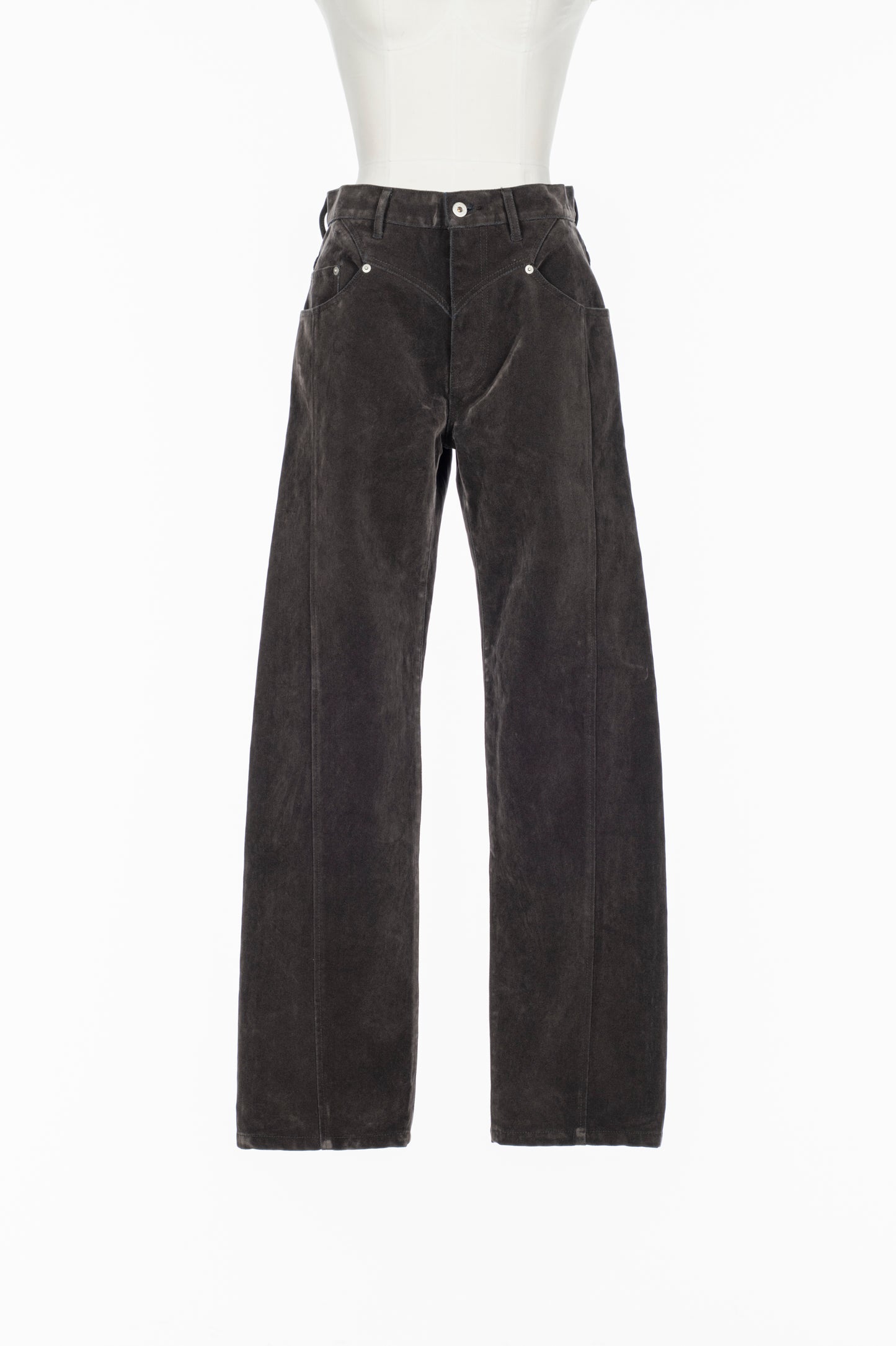 FLOCKED DENIM SLIM JEANS
