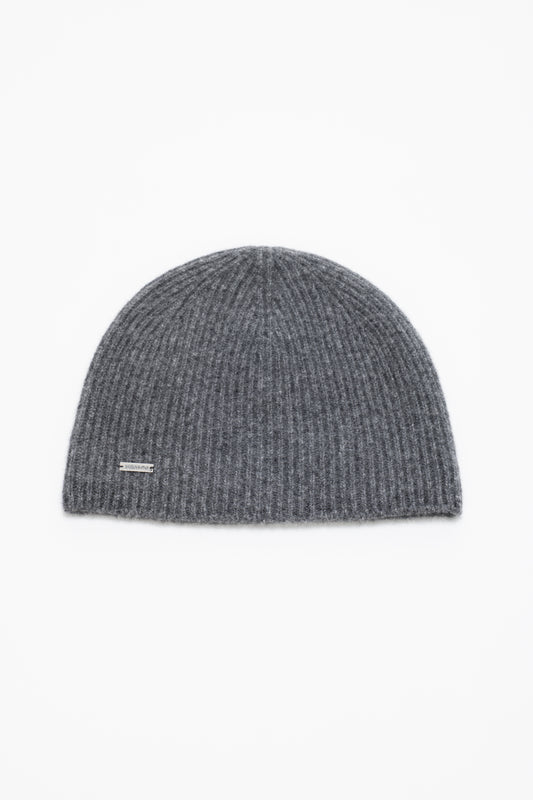 FOX-BLEND RIB KNIT BEANIE