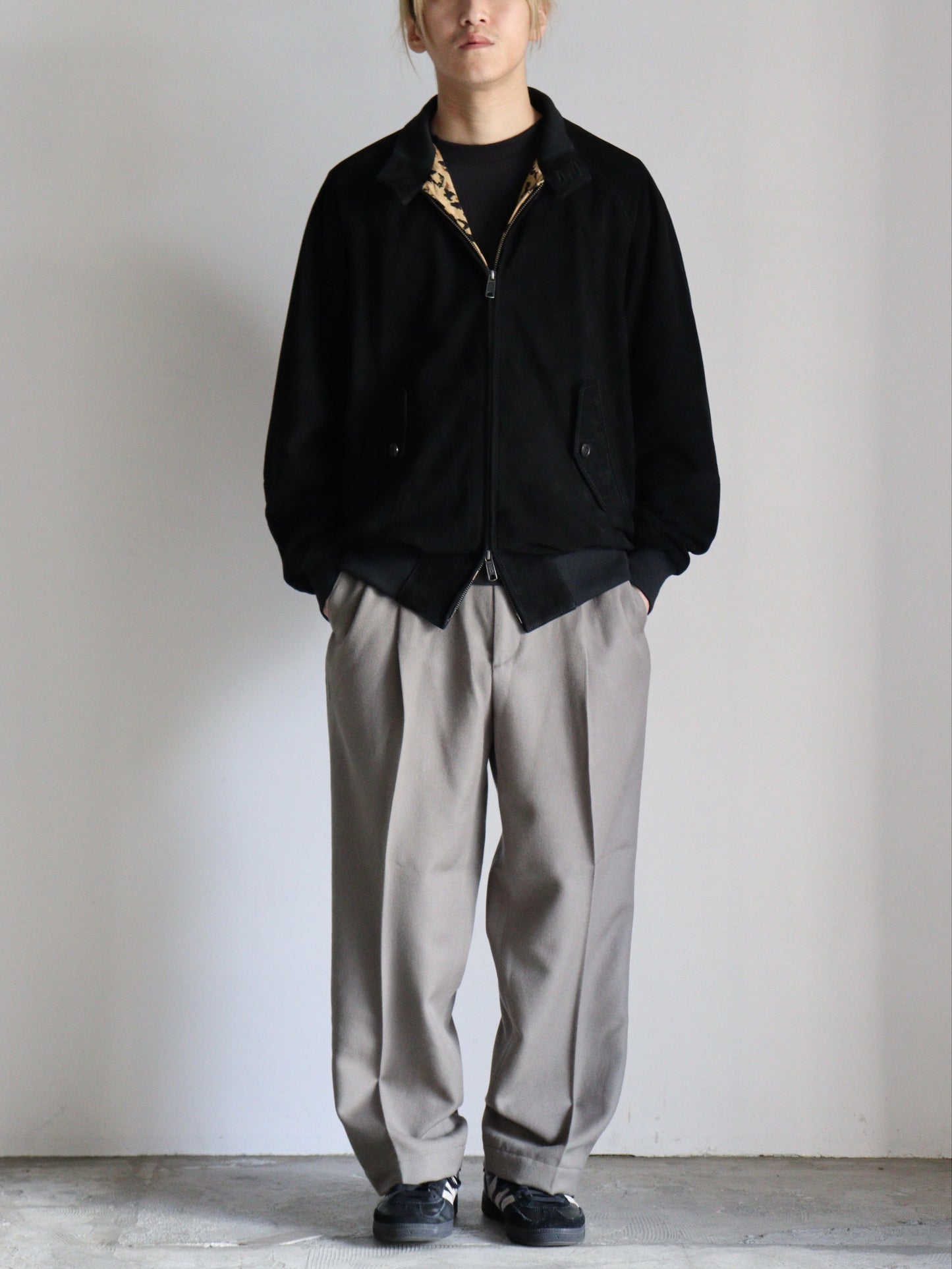 BARACUTA / G9 SUEDE LEATHER HARRINGTON JACKET