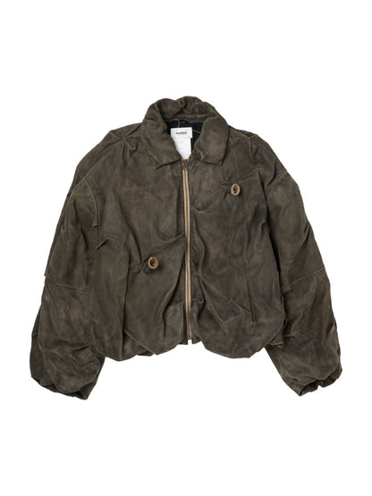 DEFLATED BALLOON LEATHER JACKET