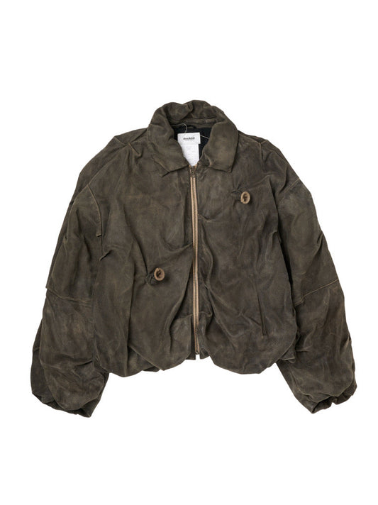 DEFLATED BALLOON LEATHER JACKET
