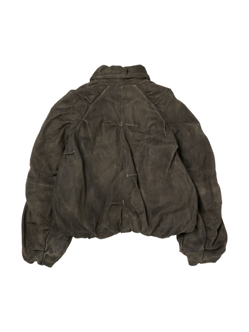 DEFLATED BALLOON LEATHER JACKET