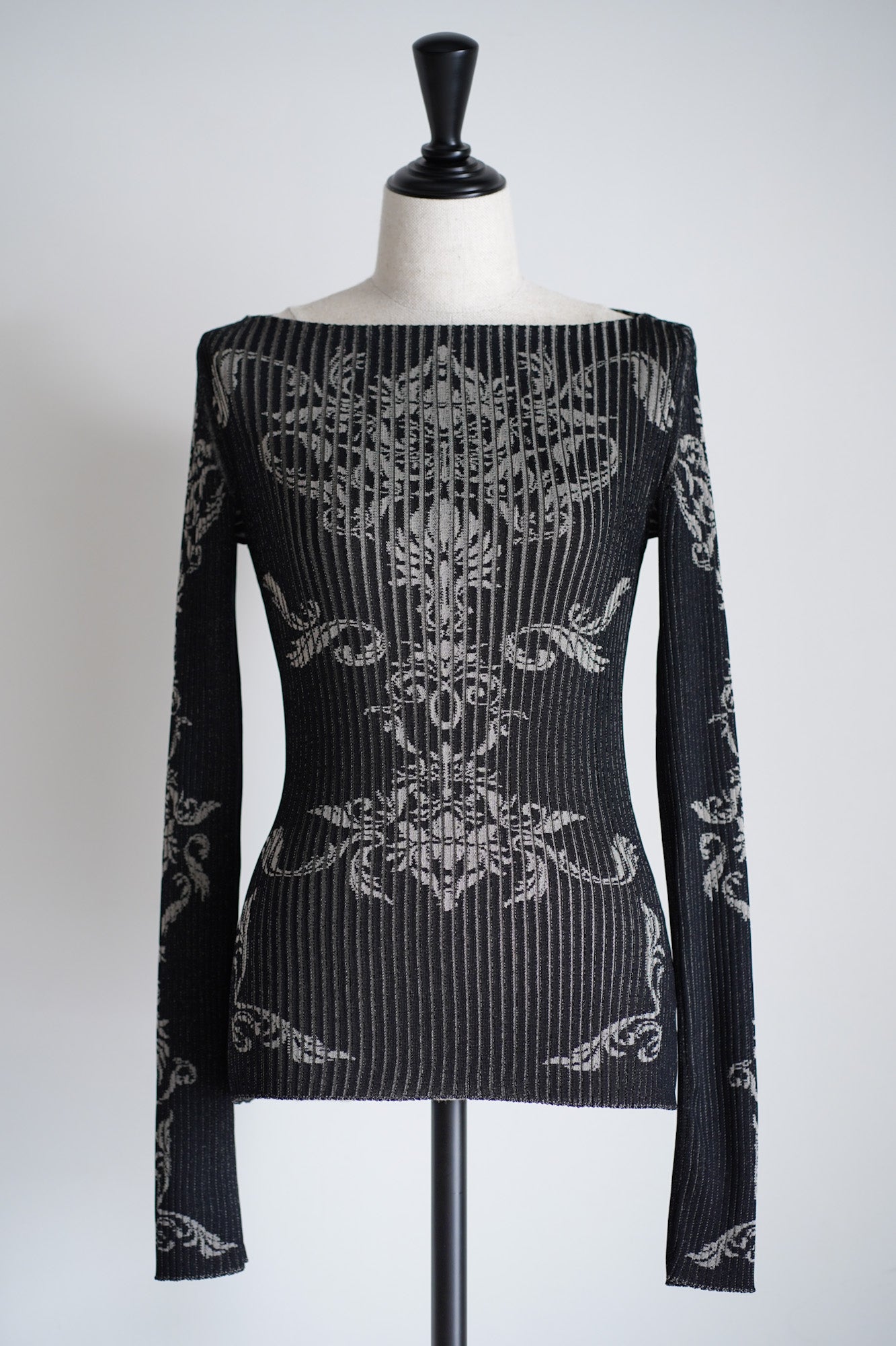FETICO | DAMASK PATTERN RIB KNIT TOP – イデアル公式オンラインショップ
