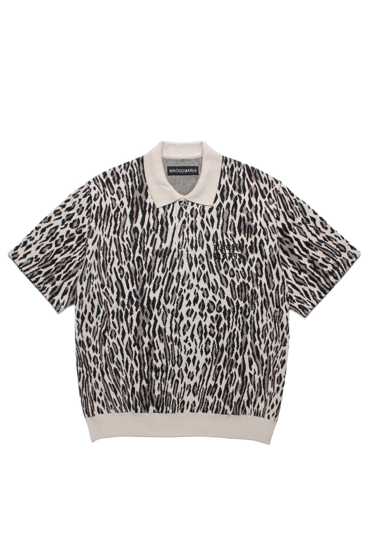 LEOPARD KNIT POLO SHIRT ( TYPE-1 )