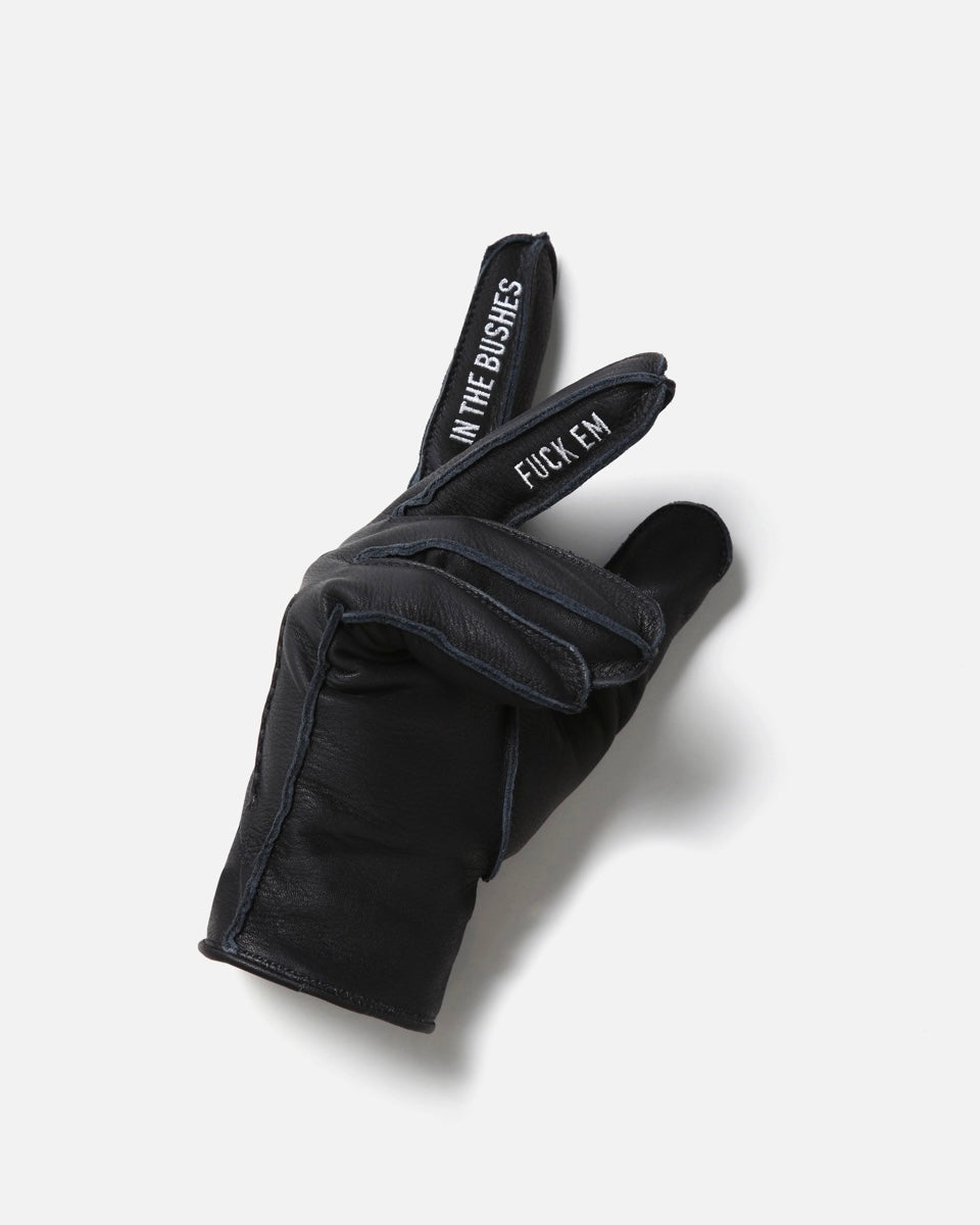LEATHER EMB GLOVES