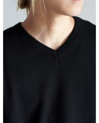 SUPER FINE CASHMERE SILK KNIT V-NECK P/O
