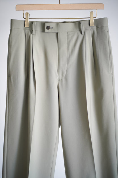 ULTRA FINE TROPICAL WOOL TWO-TUCK SLACKS