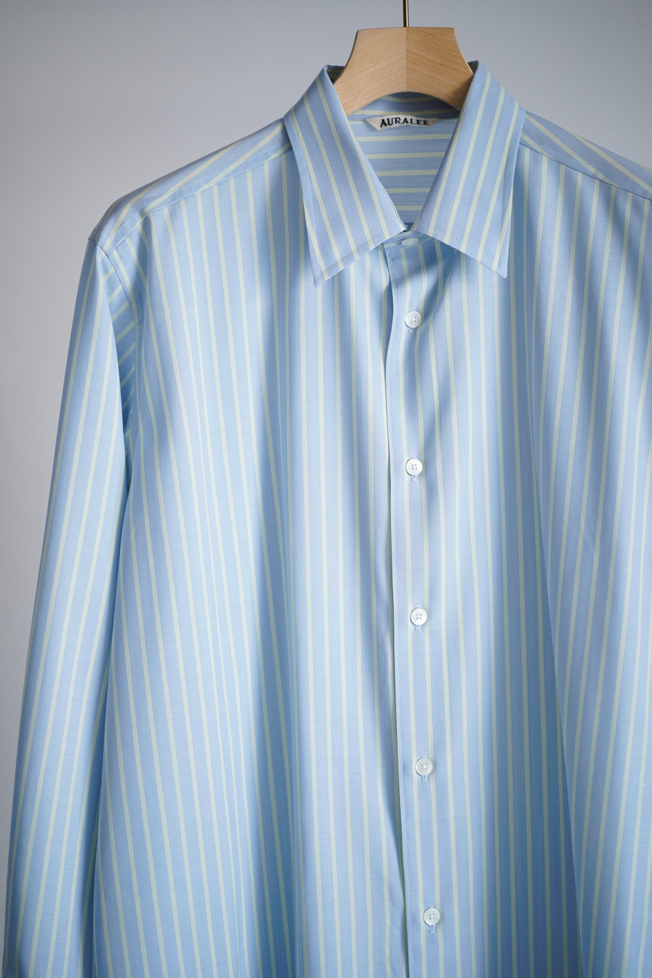 SUPER FINE WOOL STRIPE SHIRT