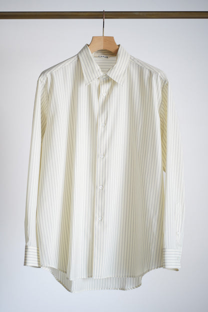 SUPER FINE WOOL STRIPE SHIRT