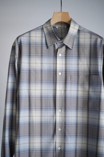 SUPER LIGHT WOOL CHECK SHIRT