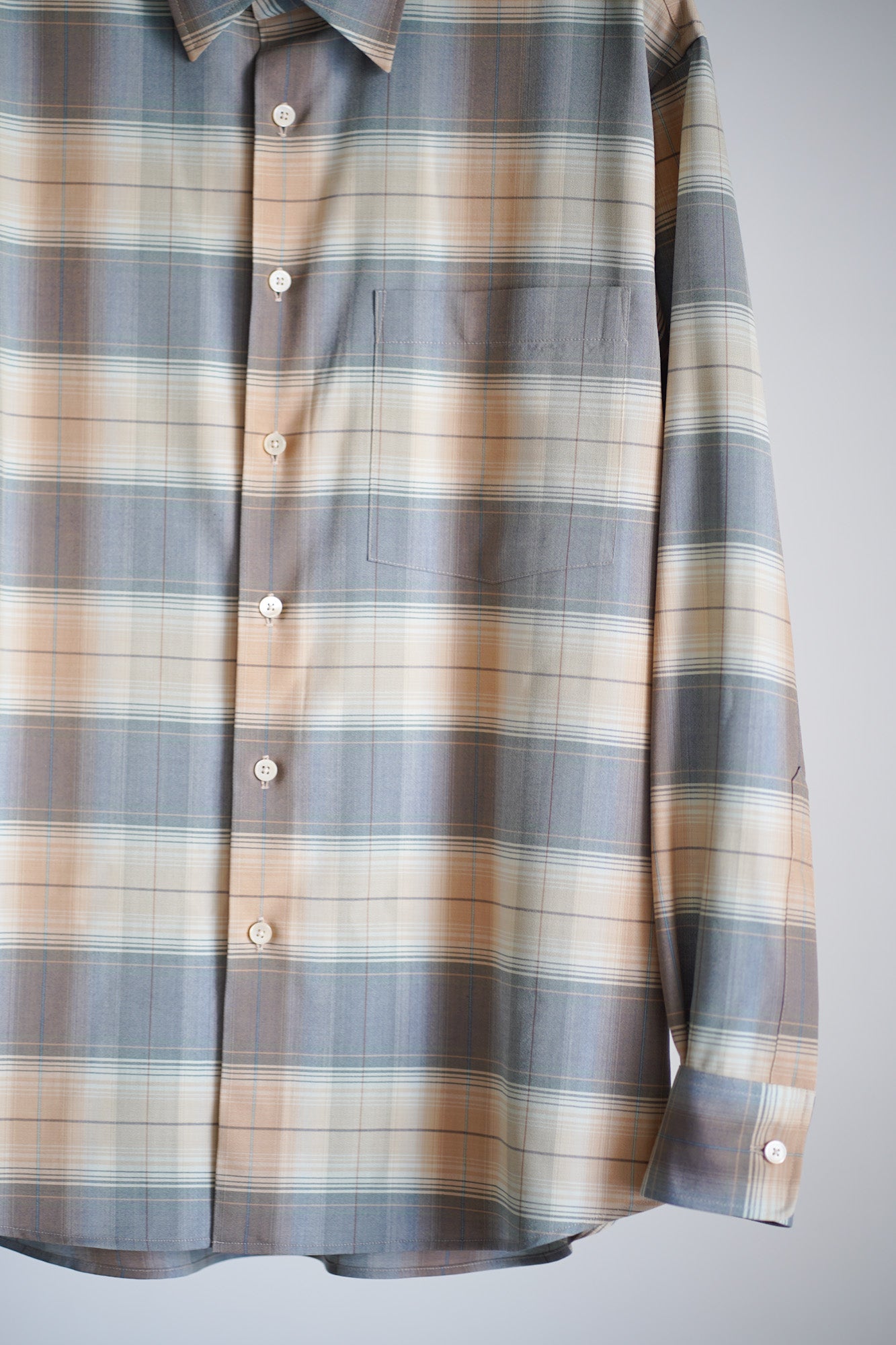 SUPER LIGHT WOOL CHECK SHIRT