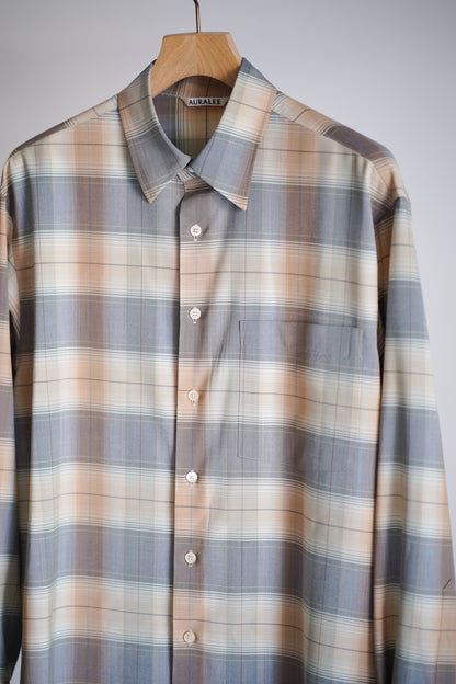 SUPER LIGHT WOOL CHECK SHIRT