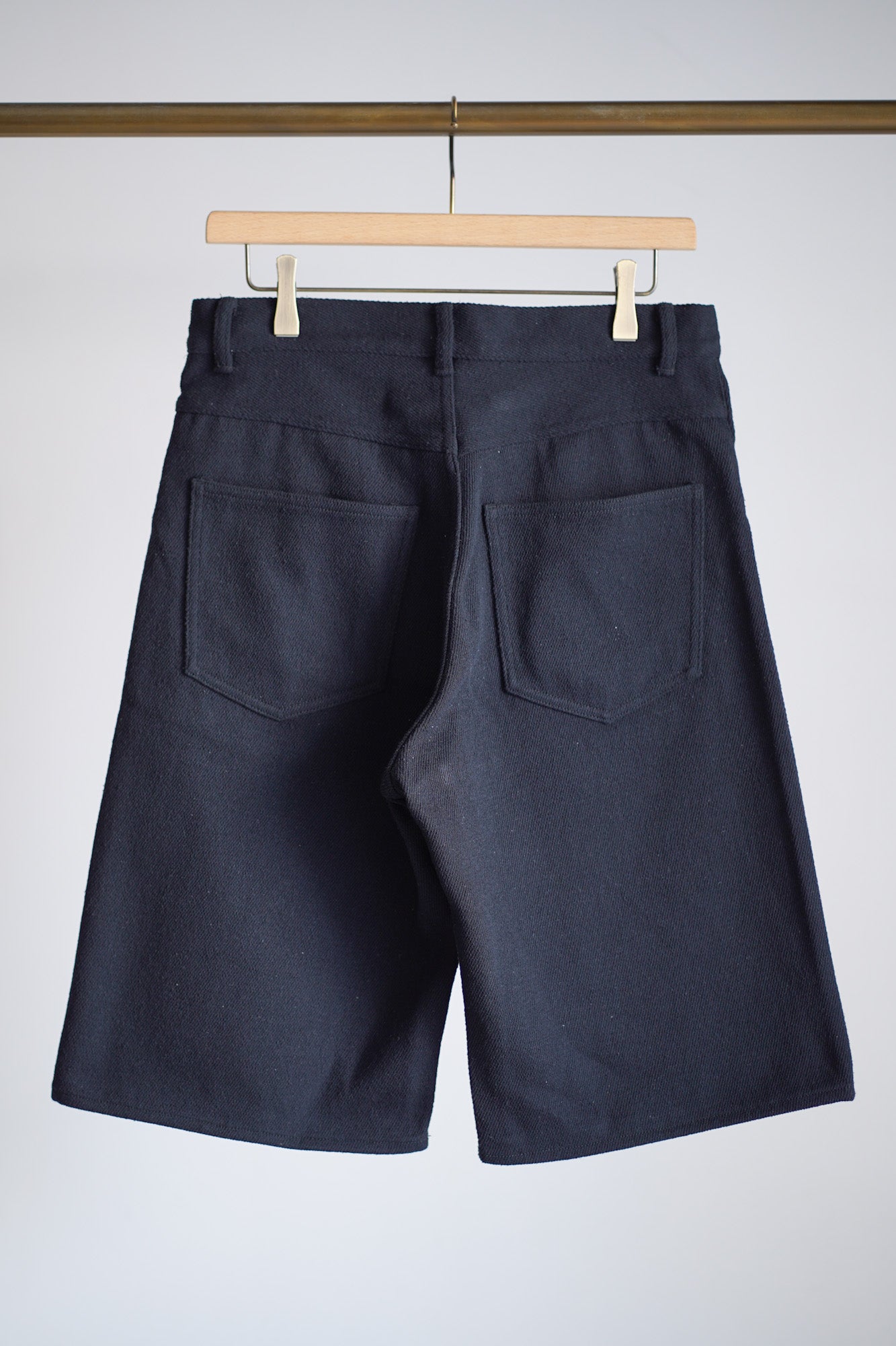 SILK NEP DENIM 5P WIDE SHORTS
